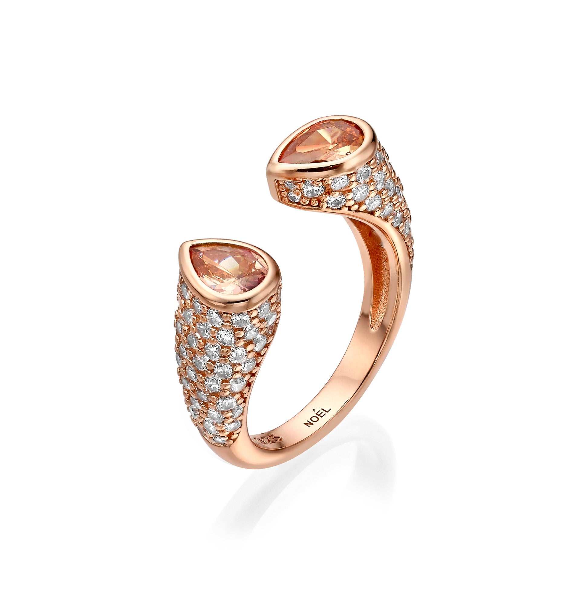 NAYA RING WITH BROWN PEAR